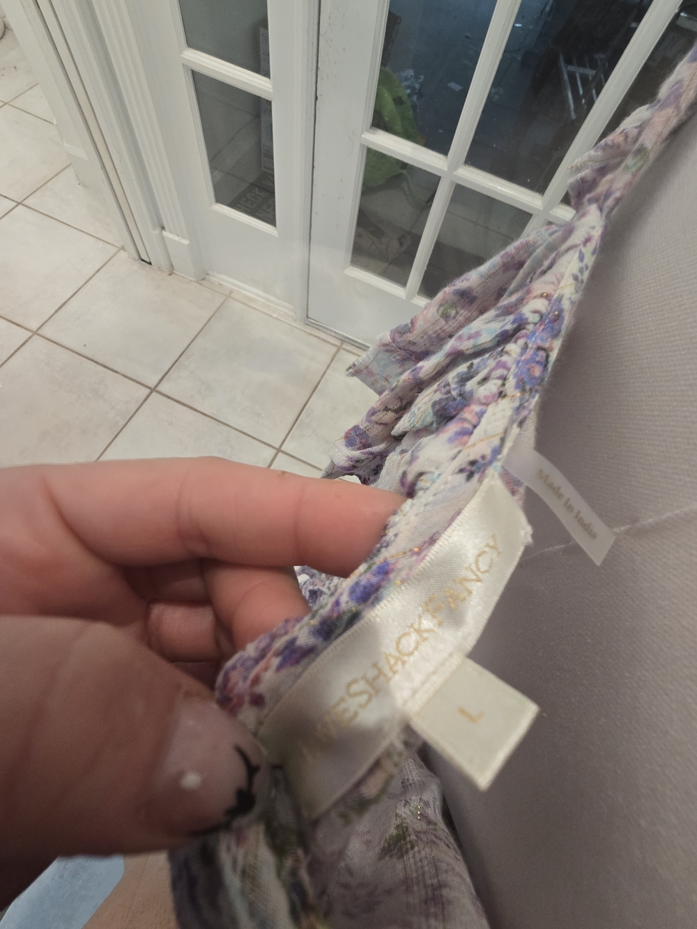 LoveShackFancy Pastel Floral Ruffle Mini Dress Size L - Picture 4 of 5